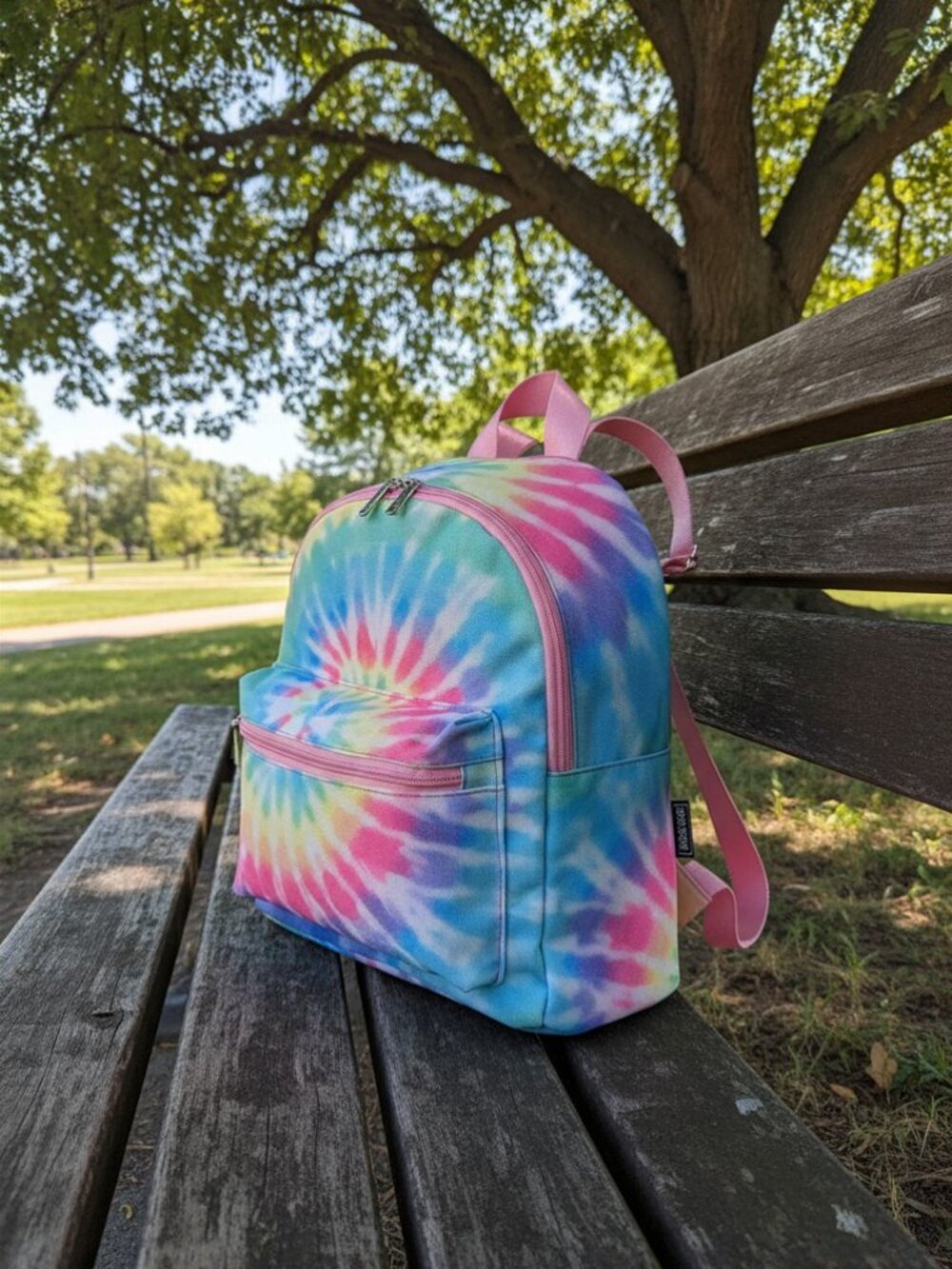 NWT Top Trenz Pastel Tie-Dye Canvas Mini Girls Backpack
